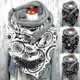 thumbnail image 5 of Chales bufandas inhesivas de moda cálido chic impresión moda botón de moda cachemir suave triángulo felpa teatros bufanda supermercados d crucer gris y blanco Soledad Chales envuelven las bufandas, 5 of 5