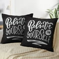 thumbnail image 3 of LALILO Throw Pillow Covers Clothes Calligraphy Badge Tag Girl Boy Cushion Cover 18" x 18", 2580 Pack, 3 of 6