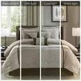 thumbnail image 4 of 7 Piece Micro Corduroy Comforter Set Taupe Queen, 4 of 5