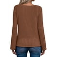thumbnail image 3 of Fantaslook Textured Tops for Women Crew Neck Long Sleeve Shirts Fall Blouses Casual Basic Tee, 3 of 8
