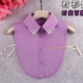 thumbnail image 2 of LoudSung Fake Collar Detachable Half Shirt Blouse False Collar Sets Elegant Diamond Pure Color Crystal Dickey Collar for Women Girls 3PCS, 2 of 8
