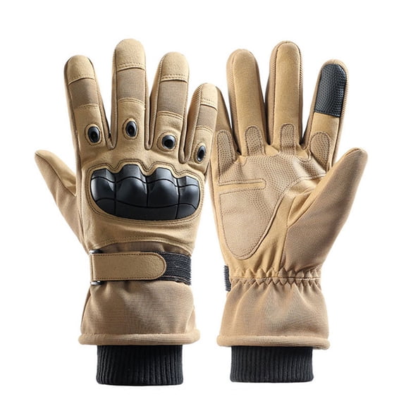 CAIXIA Winter Mittens Women Touchscreen Winter Gloves for Cold Weather Outdoor Work Training Cycling Motorcycle and Construction Use with Non Grip,Khaki