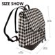 thumbnail image 2 of Balery Black Plaid Heart Mochila de Cuero para Mujeres, Gran Capacidad, Bolsa de Viaje Multifuncional, Mochila de Cuero y Bolsa de Hombro para Mujeres, 2 of 4