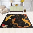 thumbnail image 2 of Yayeee Area Rugs for Living Room 6.7'x4.8' Indoor Non Slip Washable Bedroom Carpet, Black Fish Pattern, 2 of 5