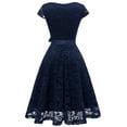 thumbnail image 5 of Dressystar Women Floral Lace Short Bridesmaid Dress Female Cap Sleeve Cocktail Party Dress, 5 of 8