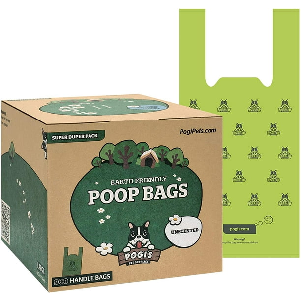 Pogi's Pet Supplies Unscented EarthFriendly Dog Poop Bags with Easy