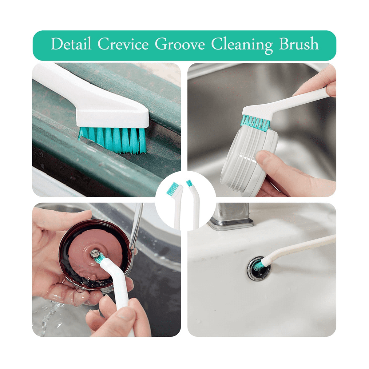 Small Crevice Cleaning Brushes for Small Spaces,3-in-1 Crevice Cleaning  Tools