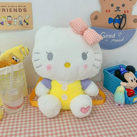 33cm Giant Hello Kitty Plush Backpack Anime Sanrio Big Plush Doll Cute Cat Bag Kawaii School Backpack Birthday Kids Girls Gifts cute