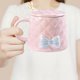 thumbnail image 3 of Taza de café Bowknot de cerámica de 350 ml, taza de té con mango y cuchara, porcelana resistente a altas temperaturas, lindo regalo para el hogar o la oficina, apto para lavavajillas, 3 of 5