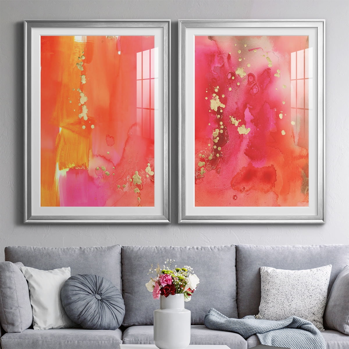 Wexford Home Mythological III Premium Framed Print, 18.5" x 24.5" - Ready to Hang, Silver (Set of 2)