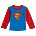 thumbnail image 4 of DC Comics Justice League Superman Little Boys Pajama Shirt Pants and Cape 3 Piece Set Toddler to Big Kid, 4 of 5