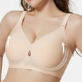 thumbnail image 3 of Womens Everyday Bras, Women's Seamless Everyday Bra No Underwire Comfort Push Up Bras V Neck Soft Wireless Bralette Full Coverage Sport Bra S-2XL, 3 of 4