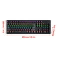 Musatteng Left Hand Gaming Keyboard 104key RGB Backlit Mechanical Keys