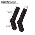 thumbnail image 5 of Balery Red Poker Printed Novelty Socks Men's Women's Crew Socks Sports Socks Knee High Socks Cotton Socks Quirky and Cool Socks, 5 of 9