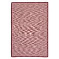 thumbnail image 5 of 17" Red and White Houndstooth Traditional Style Rectangular Area Throw Rug Sample, 5 of 7