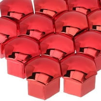 KONTONTY 20Pcs Red Plastic Lug Nut Cover for Car Wheel Bolt Caps Anti Rust