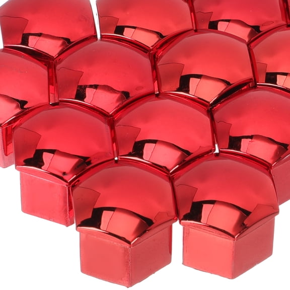 KONTONTY 20Pcs Red Plastic Lug Nut Cover for Car Wheel Bolt Caps Anti Rust