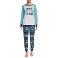 thumbnail image 2 of Jolly Jammies Women's Snow It All Matching Family Pajamas Set, 2-Piece, Sizes S-3X, 2 of 6