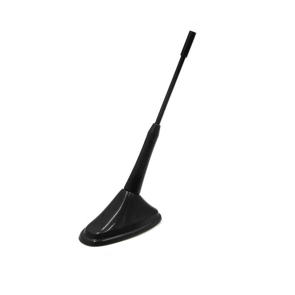 Unique Bargains Universal Black Self-adhesive Base FM AM Decorative Antenna Aerial for Car