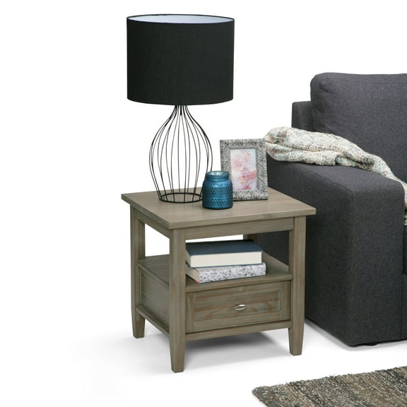 Norfolk Distressed Grey End Side Table