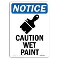 thumbnail image 1 of SignMission OS-NS-A-1218-V-10525 12 x 18 in. OSHA Notice Sign - Caution Wet Paint, 1 of 1