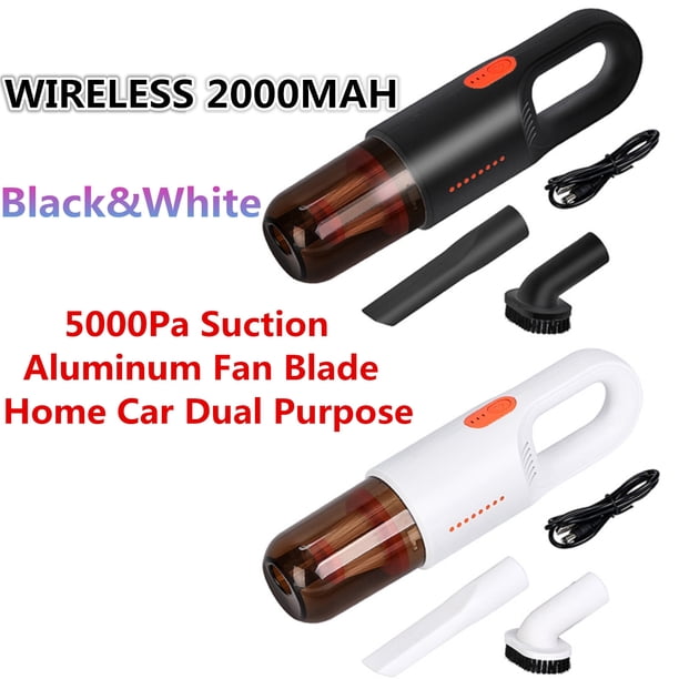 Fiudx Ofertas Del Día Aspirador Portátil Inalámbrico Para Coche, Aspiradora Doméstica Compacta Y De Gran Succión, Color Negro