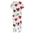 thumbnail image 4 of TIMIFIS Ensembles de Pyjama pour Femmes 2 Pcs - Pyjamas de la Saint-Valentin pour Femmes - Ensembles de Pyjamas pour Dames Manches Courtes Col Rond Haut et Pantalons Capris Ensembles de Détente, 4 of 5