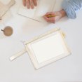 thumbnail image 3 of Morandi Color A5 Nylon Mesh Handheld Pouch for Campus Office Home, Transparent Thickened Stationery & Document Storage Bag, 3 of 3