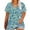 Blue, variant on Plus Size Women's Tops Short Sleeve Casual Under 10$ 4X Loose Blouse