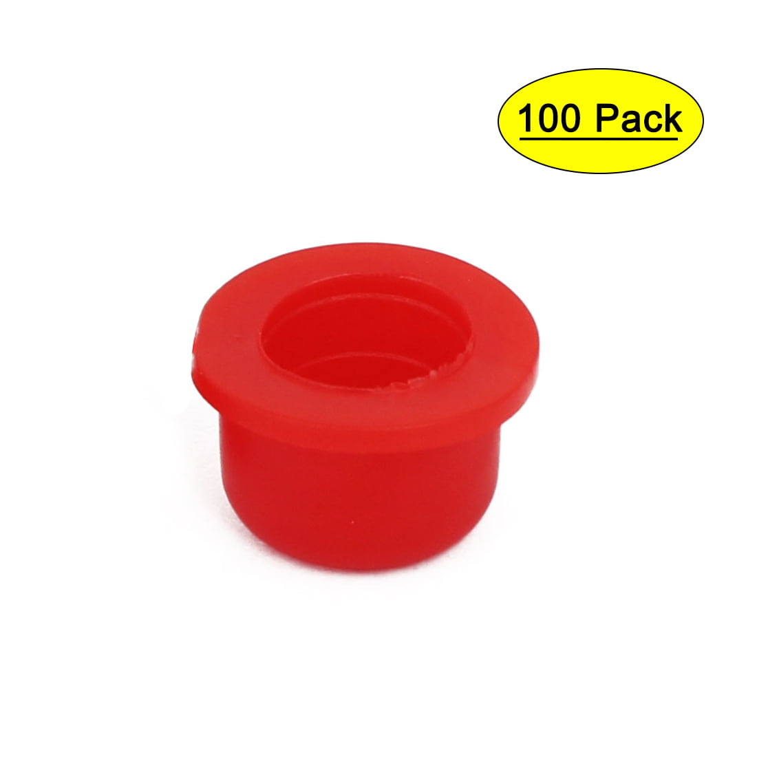 DR M12 Flange Mounted Tapered Caps Stoppers Tube End Insert Red 100pcs