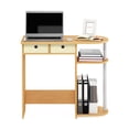 thumbnail image 4 of Furinno Go Green 32-Inch Oak Computer Desk, Office Desk with 2 Side Shelves and Storage Bins, Rectangular Home Office Desk, Gaming Desk for Home Office, Bedroom, Study Room, Light Beech, 4 of 5