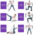thumbnail image 6 of Portable Pilates Bar Fitness Exercise Stick Yoga Booty Leg Exercise Band Resistance Band Workout Resistance Bands Loop Set, 6 of 6