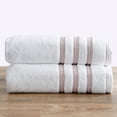 thumbnail image 6 of Great Bay Home Cotton Floral Jacquard Towel Set (Bath Towel (2-Pack), White / Mauve), 6 of 7