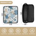 thumbnail image 4 of Hair Tool Organizer Bag with Heat Resistant Mat Removable Travel Storage Case for Hot Air Brushes Curling Irons Blue Floral Seamless Pattern, 4 of 8