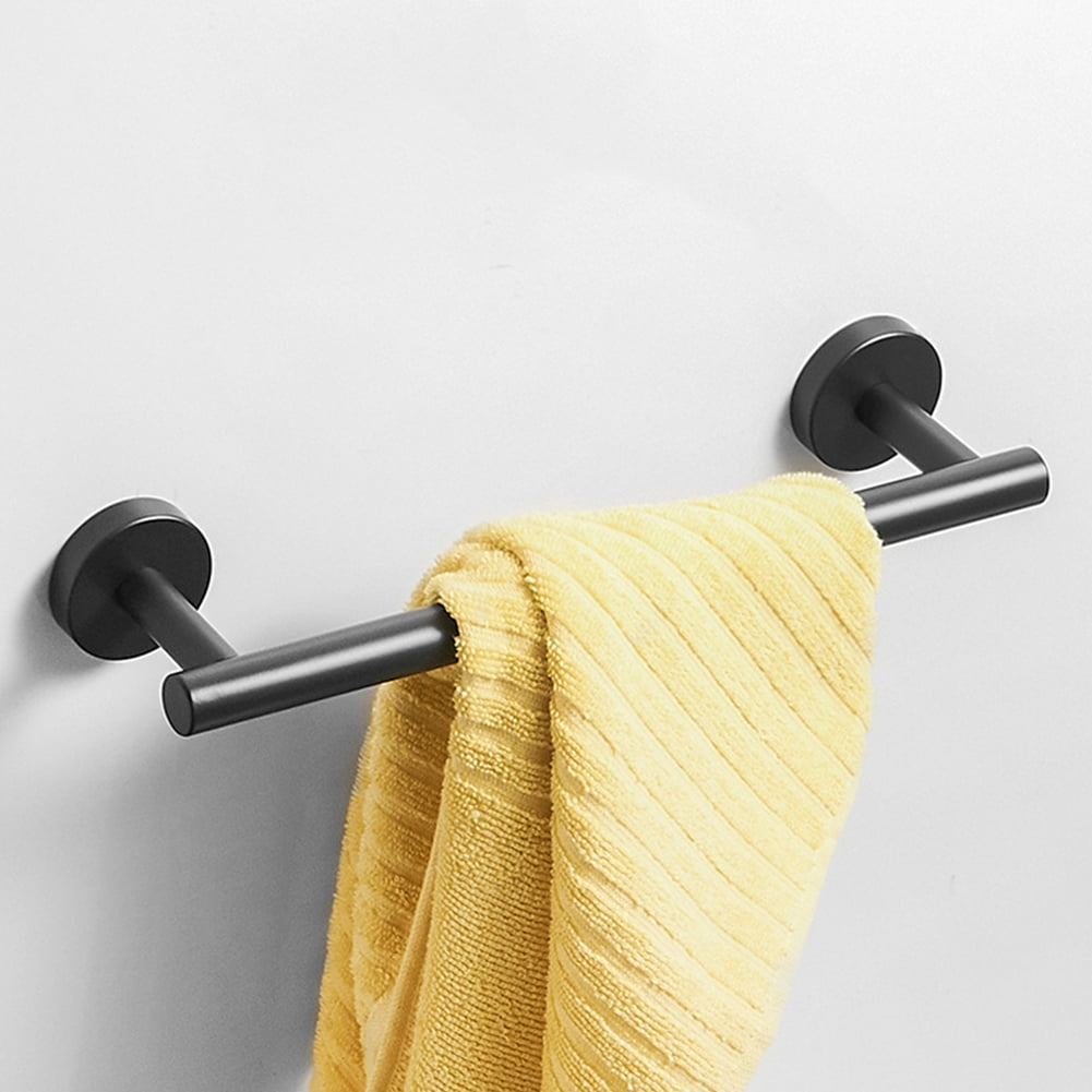 Lowestbest 5 Piece Thick Stainless Steel Bathroom Accessory Set, 16 Inch Hand Towel Bar Towel Rack Set, Toilet Paper Holder, 3 Bath Towel Hooks, Black Lowestbest 5 Piece Thick Stainless Steel Bathroom Accessory Set, 16 Inch Hand Towel Bar Towel Rack Set, Toilet Paper Holder, 3 Bath Towel Hooks, Black