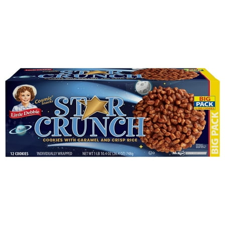 Little Debbie Star Crunch Cosmic Snacks Cookies - Big Pack, 12 ct