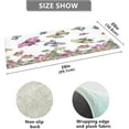 thumbnail image 3 of Flowers Butterfly Area Rug, Anti Fatigue Large Floor Mat, Soft Absorbent Washable Plush Carpet with Non-Slip Rubber Back for Entryway, Bedroom, Sink, Kitchen, Bathroom, 39"x 20", 3 of 7