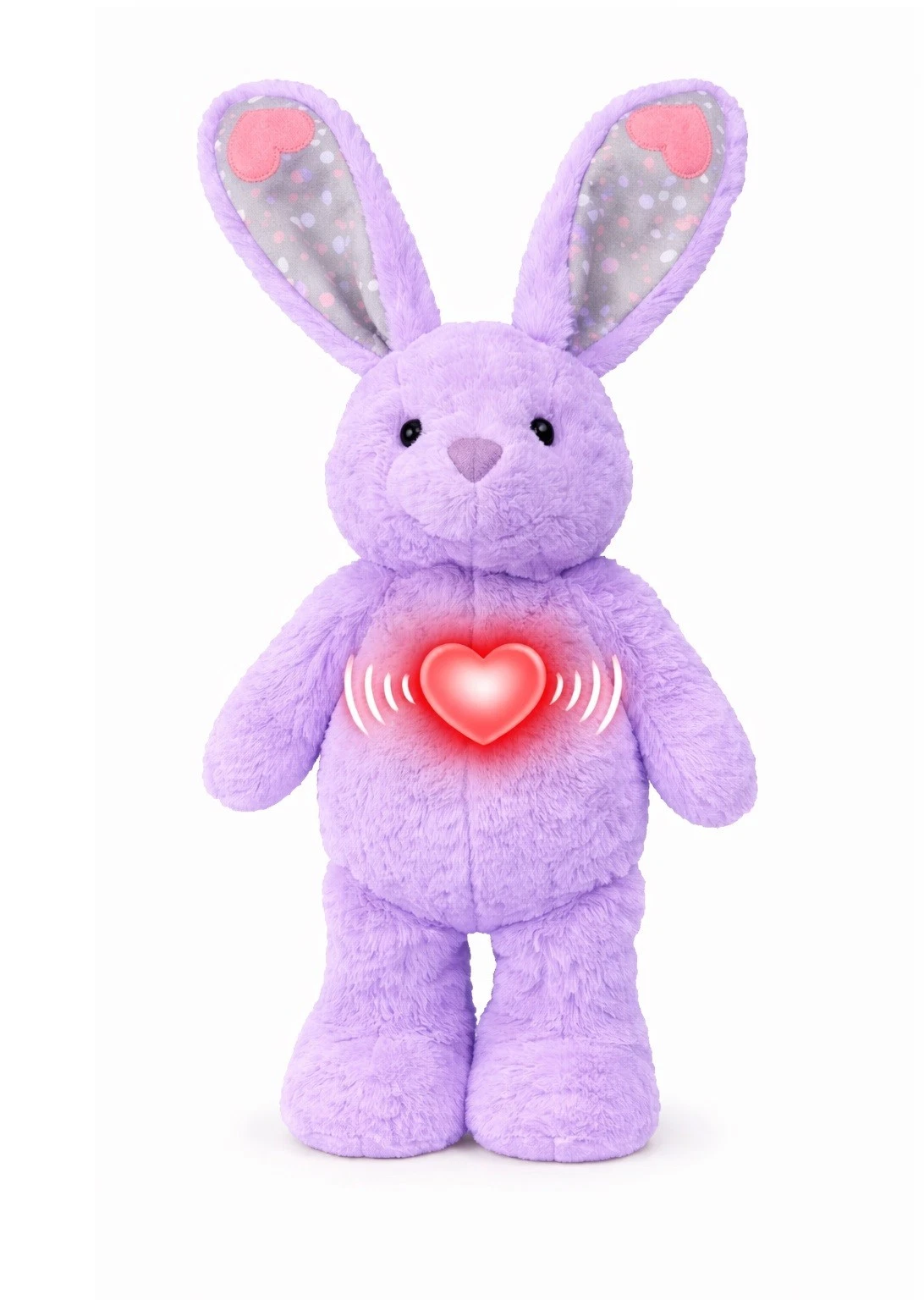 Plush Dog Toy Soothing Calming Lavender Infused 12 Inch Bunny With Heartbeat (Lavender)