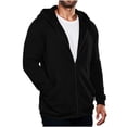 thumbnail image 4 of Horkkom Zip Up Hoodie Men Fall Outfits Plain Workout Hoodie Thin Casual Sweatshirt with Pockets XL, 4 of 7