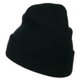 thumbnail image 3 of Halloween Surprised Jack o Lantern Embroidered Long Beanie - Navy OSFM, 3 of 5