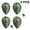 Dark green, variant on 4 Pieces Waterproof Wasp Nest Decoys Hanging Hornet Deterrents Fake Cloth Wasp Nest Non-Toxic Bee Decoy Deterrent for Home and Garden Outdoors