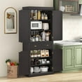 thumbnail image 6 of Demi Bonn 72" Cupboard Freestanding Kitchen Cabinet with Doors and Drawer, Accent Storage Cabinet, Pantry Cabinet with Adjustable Shelves, Brown, 6 of 9