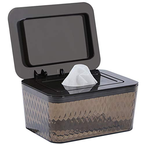 Hswt Wipes Dispenser Seal-Designed Wipe Dispenser Holder Wipes Case Box for Bathroom Keep Wipes Fresh 6.7x 4.7x3.35 Dust-Proof & Non-Slip 