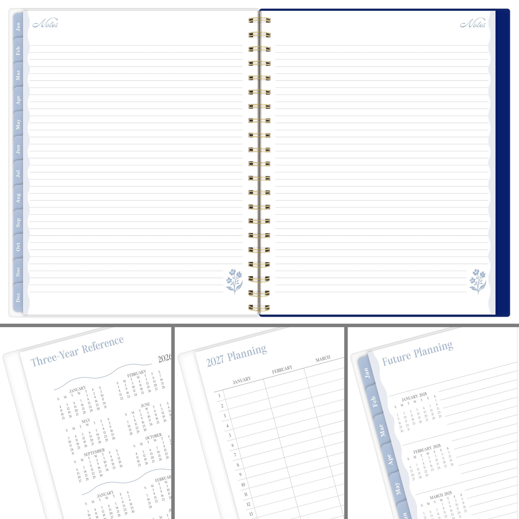 Cherrywood Lane for Mead Cambridge 2027 Weekly Monthly Planner Everly Floral