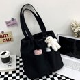 thumbnail image 3 of Qarigey Lleve todos los elementos esenciales con estilo con el bolso de mano de moda Bolsas de compras de gran capacidad Bolsas de mensajero y de hombro Negro, 3 of 6