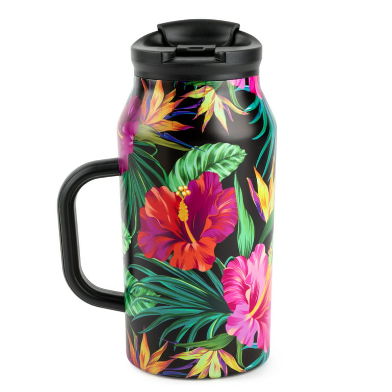 Tropical Leaves 40 Oz Stainless Steel Tumbler Cup
