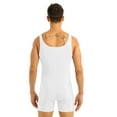 thumbnail image 3 of Yartina Men's Wrestling Singlets Bodysuit Slim Fit Sport Leotard Jumpsuits Athletic Sleeveless Tank White L, 3 of 6