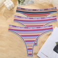 thumbnail image 1 of FINETOO 3 unids/set mujer algodón sin costuras Tanga Sexy colorido rayas lencería bragas S-XL tangas mujer letra cintura ropa interior Tan Jianjun unisex, 1 of 2