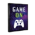 thumbnail image 2 of Stupell Industries Game On Bold Geometric Pattern Gaming Controller Graphic Art Jet Black Floating Framed Canvas Print Wall Art, Design by Victoria Barnes, 2 of 5