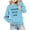 Light Blue, variant on TFEOQRY Children Girls And Boys Hoodless Sweatshirts Long Sleeved Printed Round Neck Top shirt